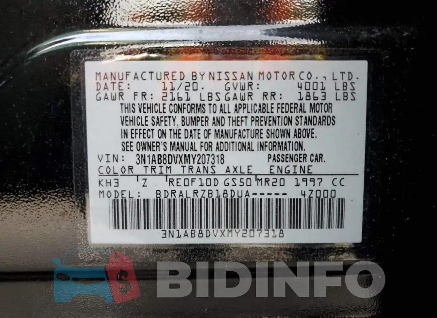 3N1AB8DVXMY207318 Photo# 12
