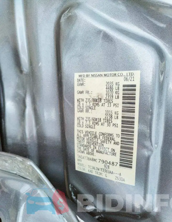 5N1AT3BA8MC790487 Photo# 10
