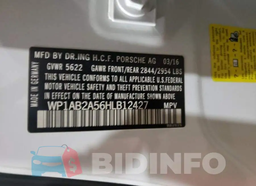 WP1AB2A56HLB12427 Photo# 10