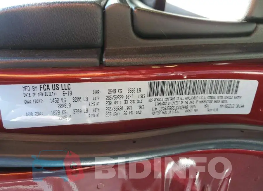 1C4RJEAG6JC442648 Photo# 10
