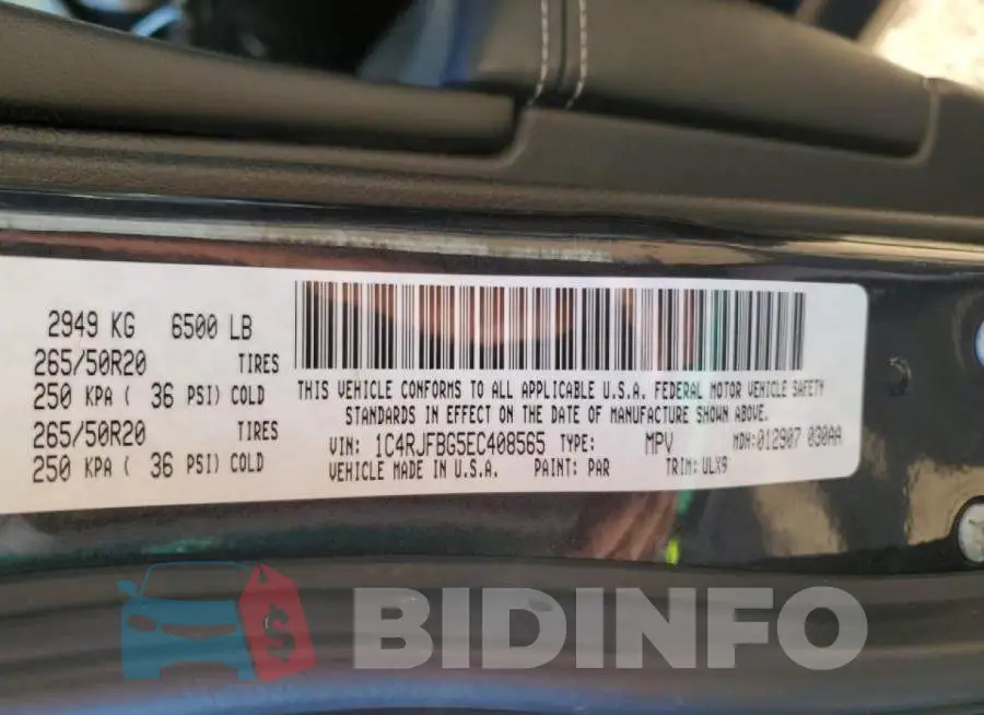 1C4RJFBG5EC408565 Photo# 10