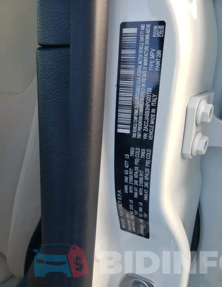 ZACCJABB3HPG03139 Photo# 10