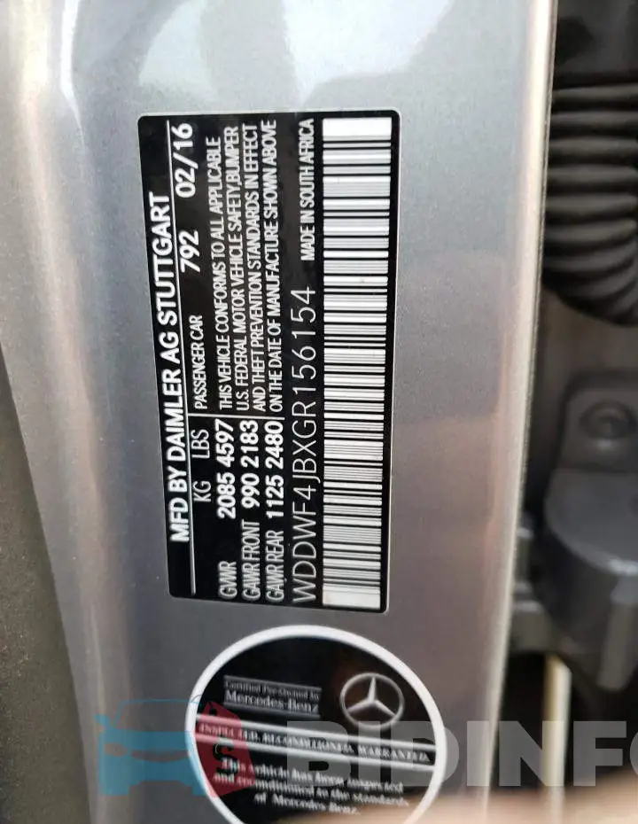 WDDWF4JBXGR156154 Photo# 12