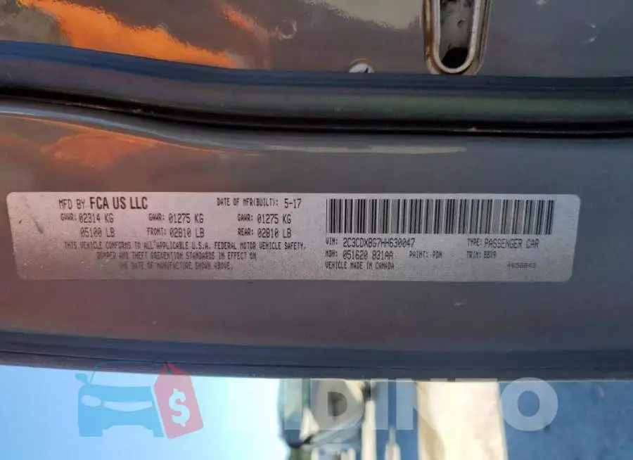 2C3CDXBG7HH630047 Photo# 10