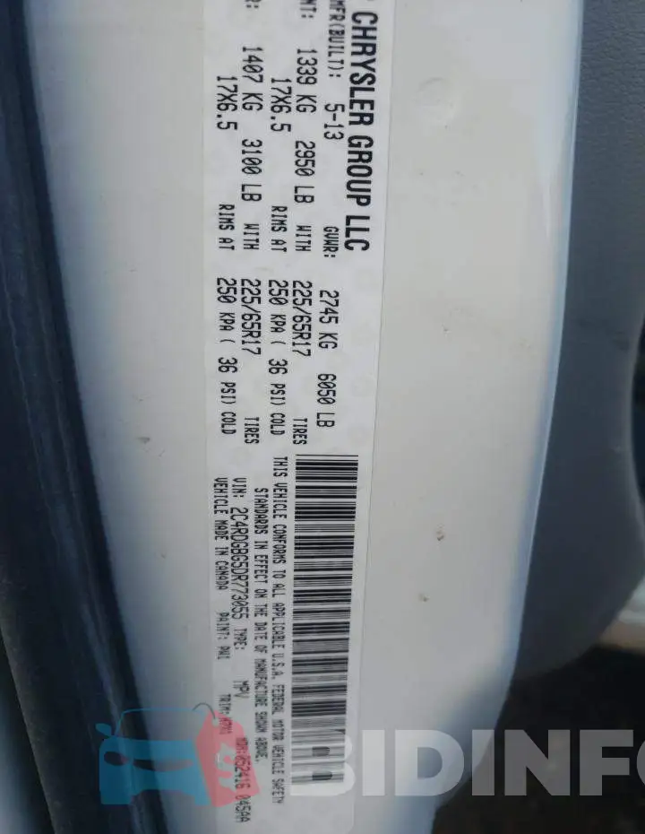 2C4RDGBG5DR773055 Photo# 13