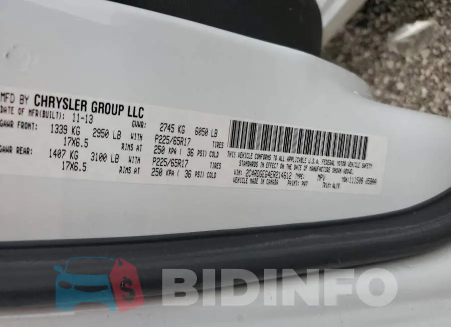 2C4RDGEG4ER214612 Photo# 10