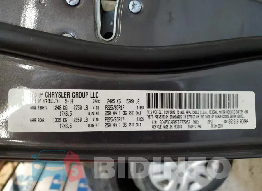 3C4PDCAB0ET277052 Photo# 13