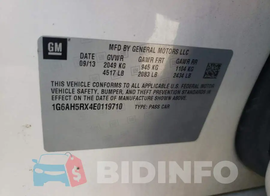1G6AH5RX4E0119710 Photo# 10