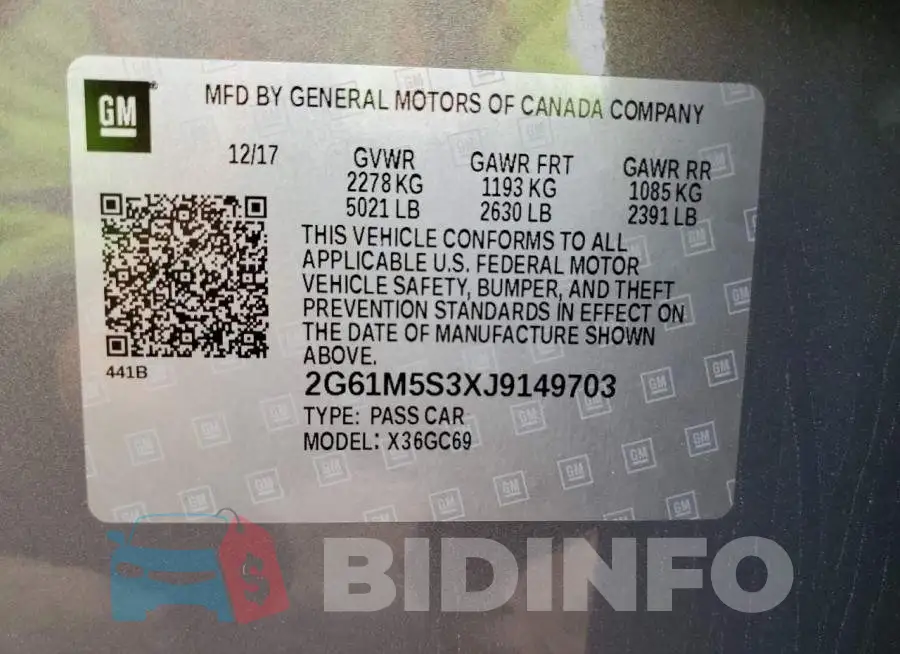 2G61M5S3XJ9149703 Photo# 12