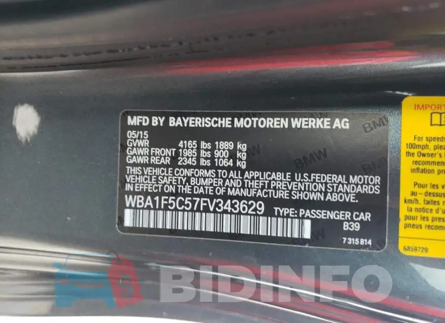 WBA1F5C57FV343629 Photo# 10
