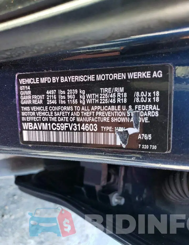 WBAVM1C59FV314603 Photo# 12
