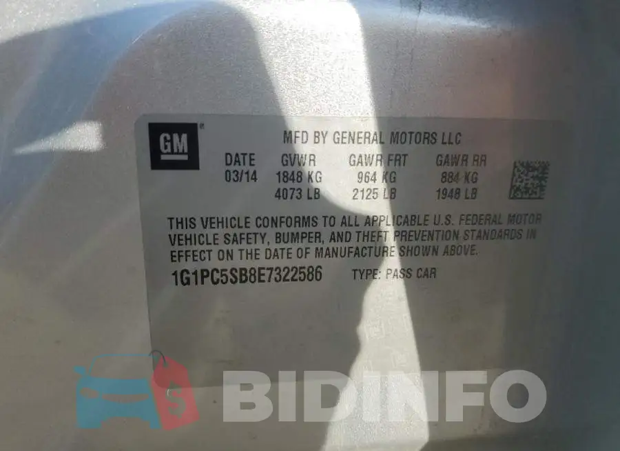 1G1PC5SB8E7322586 Photo# 13