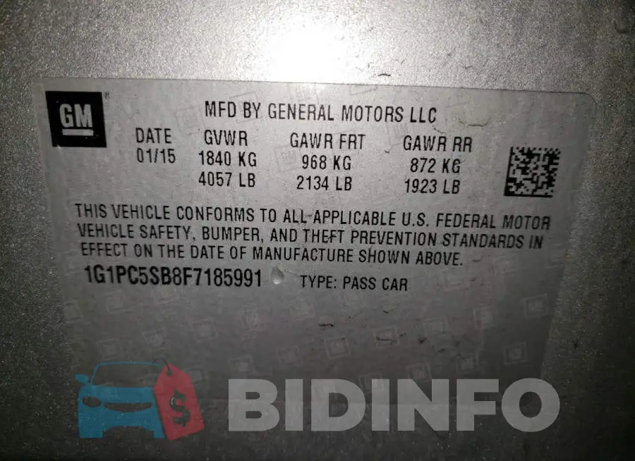 1G1PC5SB8F7185991 Photo# 12