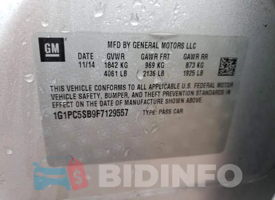 1G1PC5SB9F7129557 Photo# 12