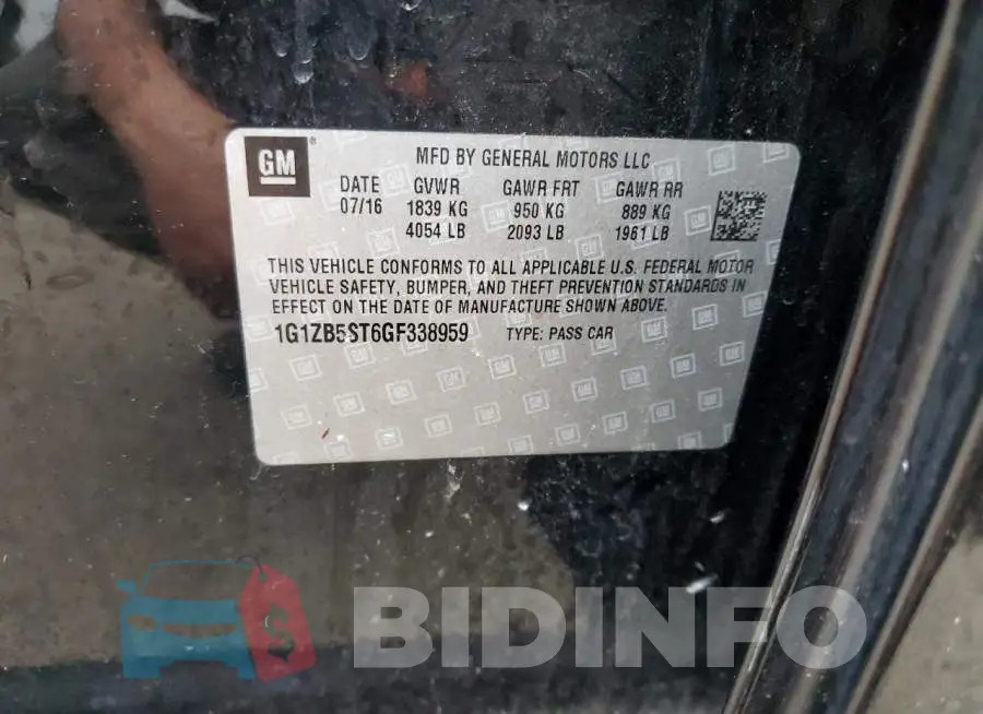 1G1ZB5ST6GF338959 Photo# 10