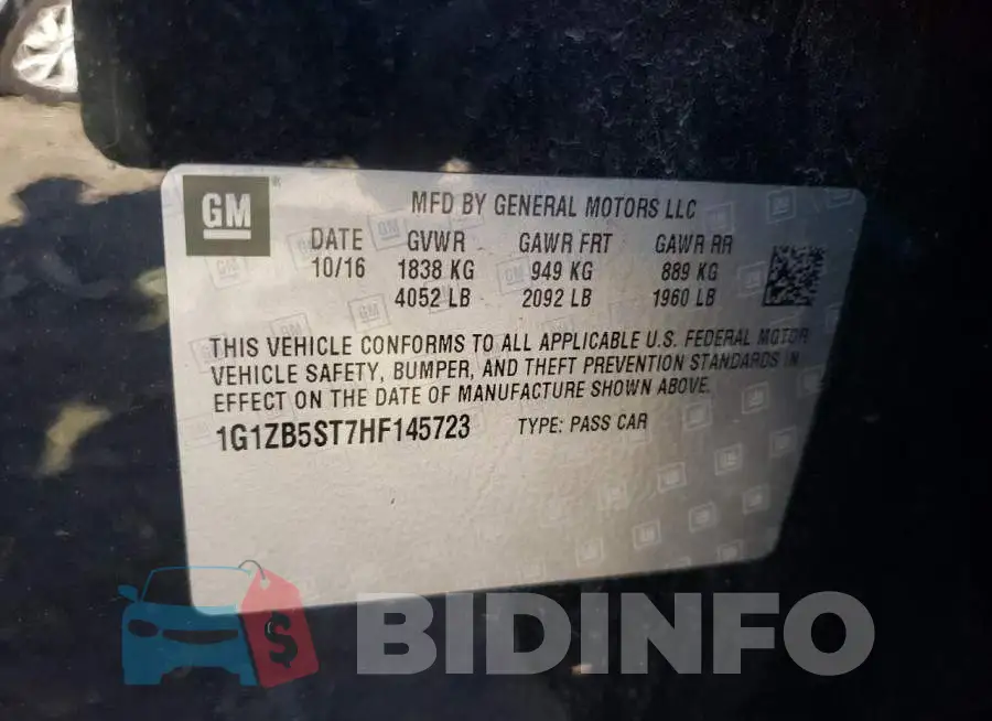 1G1ZB5ST7HF145723 Photo# 12