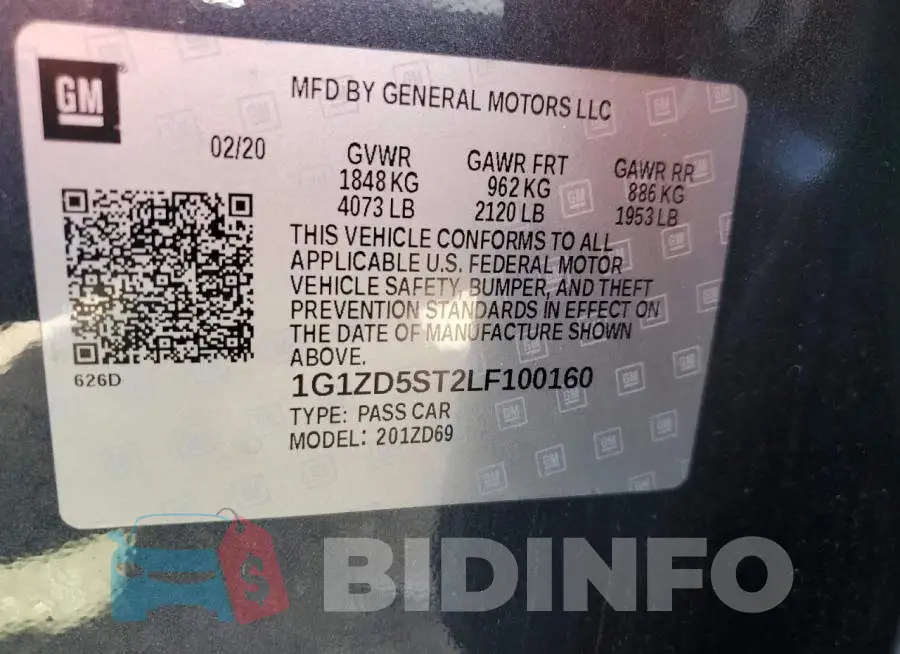 1G1ZD5ST2LF100160 Photo# 12