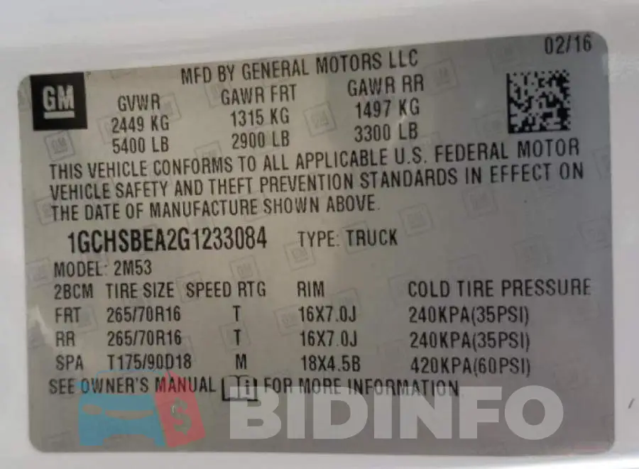 1GCHSBEA2G1233084 Photo# 10