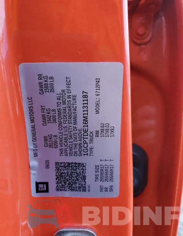 1GCPTDE16M1131187 Photo# 12