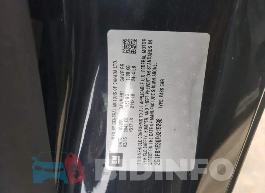 2G1FB1E30F9215298 Photo# 12