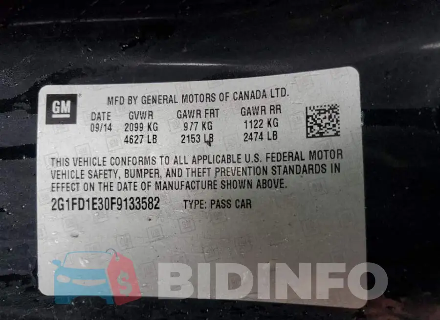 2G1FD1E30F9133582 Photo# 12