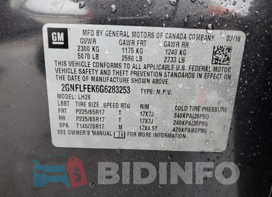 2GNFLFEK6G6283253 Photo# 10