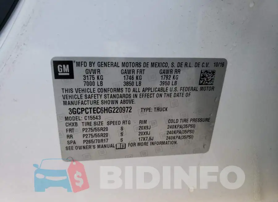 3GCPCTEC6HG220972 Photo# 10