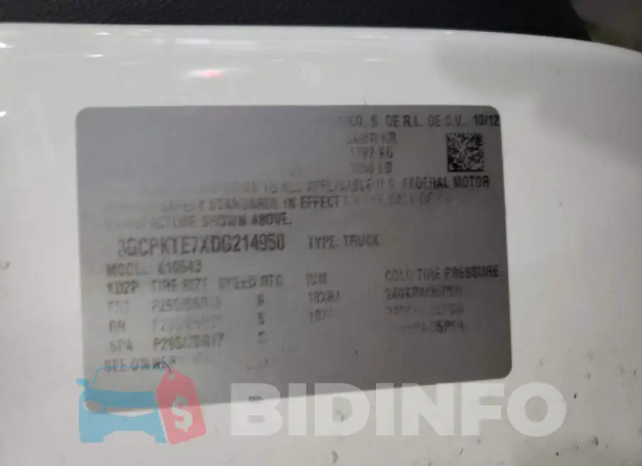 3GCPKTE7XDG214950 Photo# 10