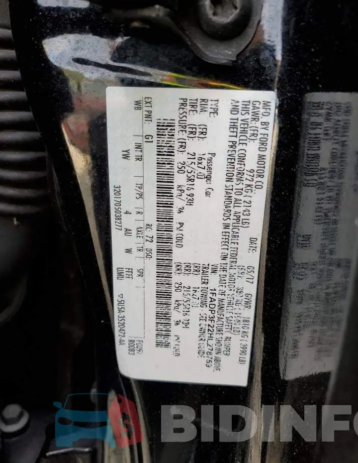 1FADP3F22HL278759 Photo# 10