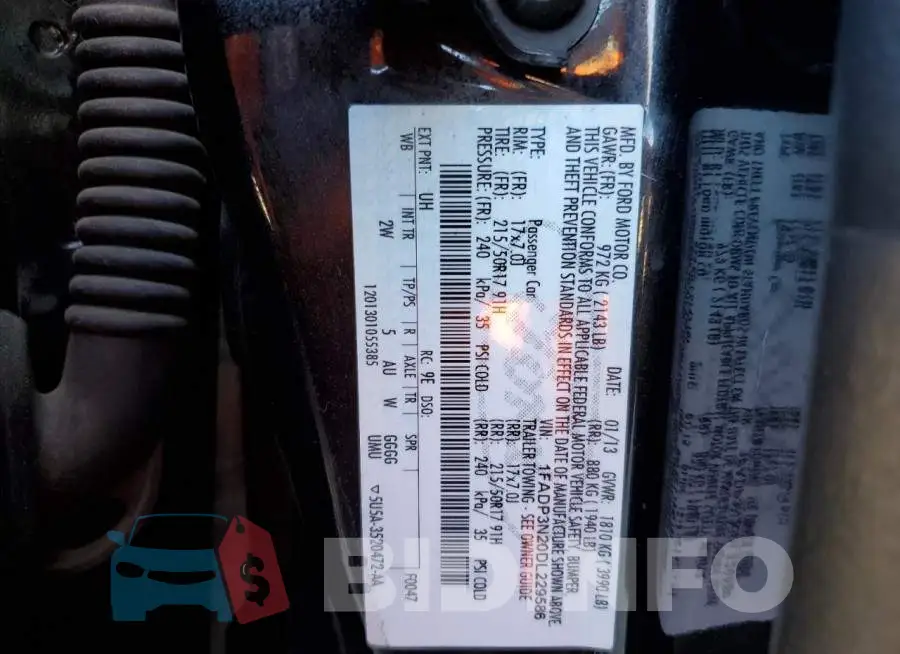 1FADP3N20DL229586 Photo# 10