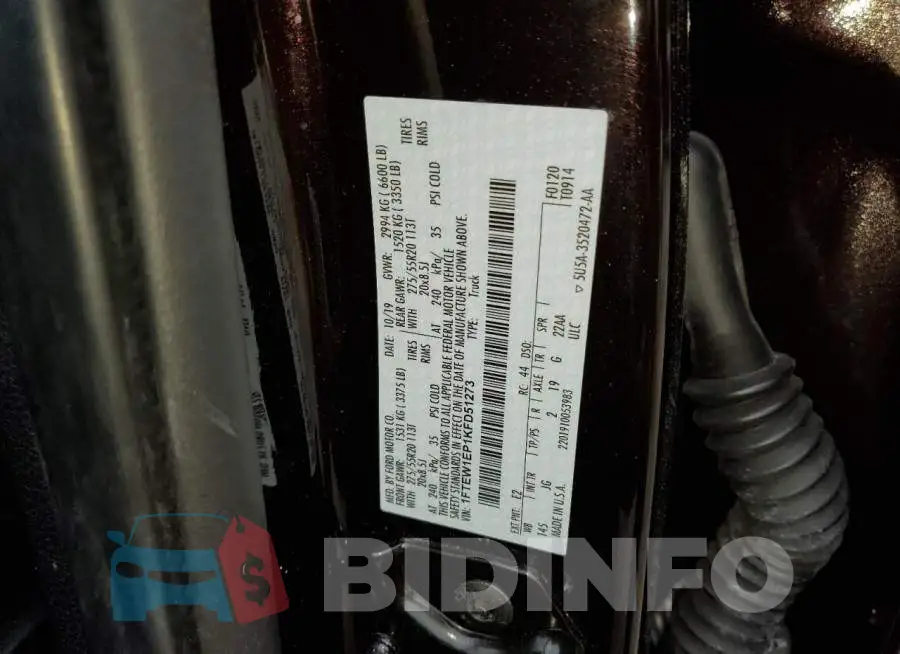 1FTEW1EP1KFD51273 Photo# 13