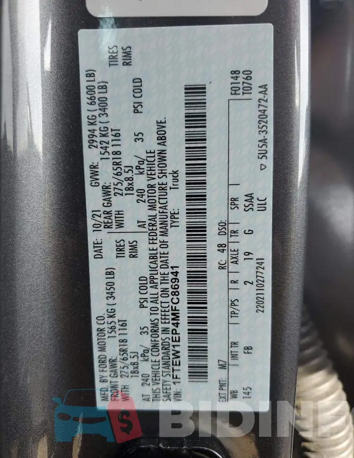 1FTEW1EP4MFC86941 Photo# 10