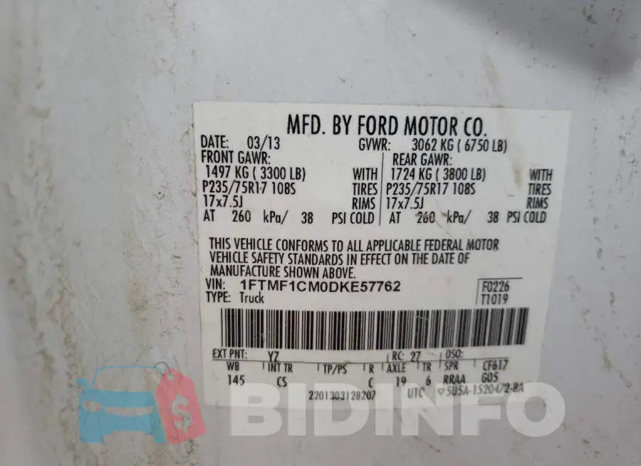 1FTMF1CM0DKE57762 Photo# 10