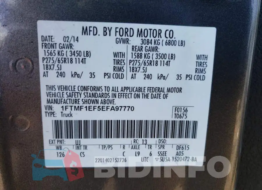 1FTMF1EF5EFA97770 Photo# 12