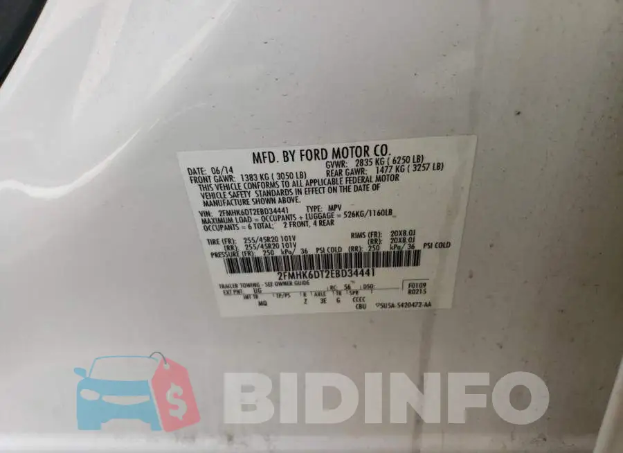 2FMHK6DT2EBD34441 Photo# 13