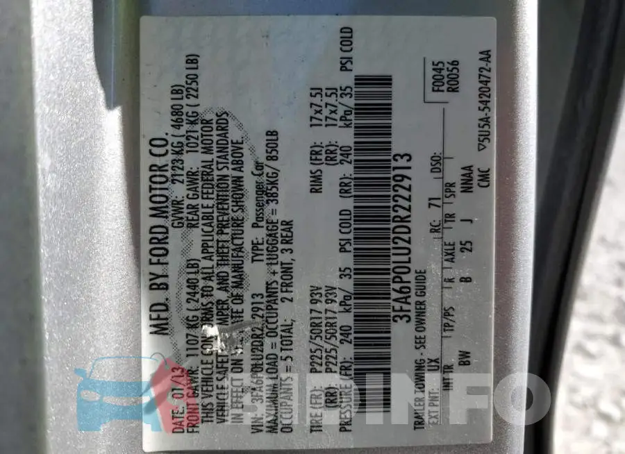 3FA6P0LU2DR222913 Photo# 10