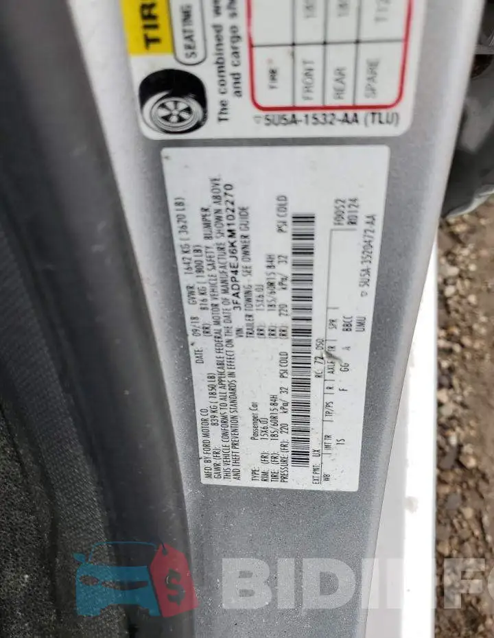 3FADP4EJ6KM102270 Photo# 10