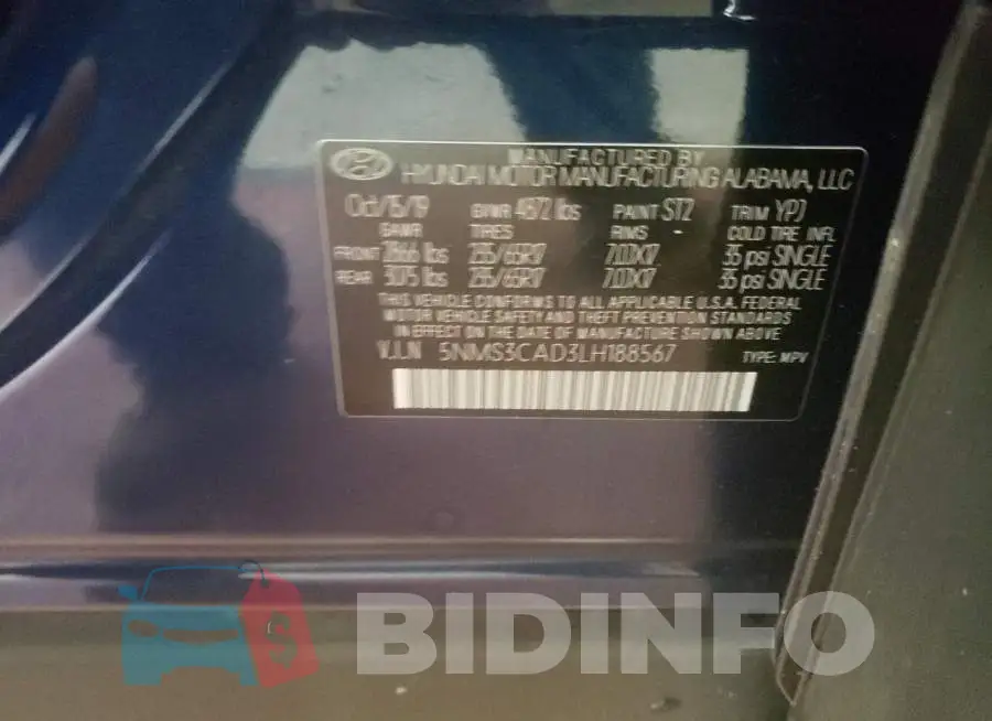 5NMS3CAD3LH188567 Photo# 13
