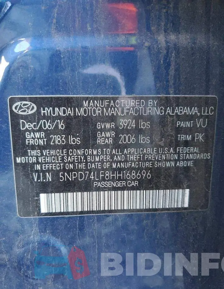 5NPD74LF8HH168696 Photo# 12