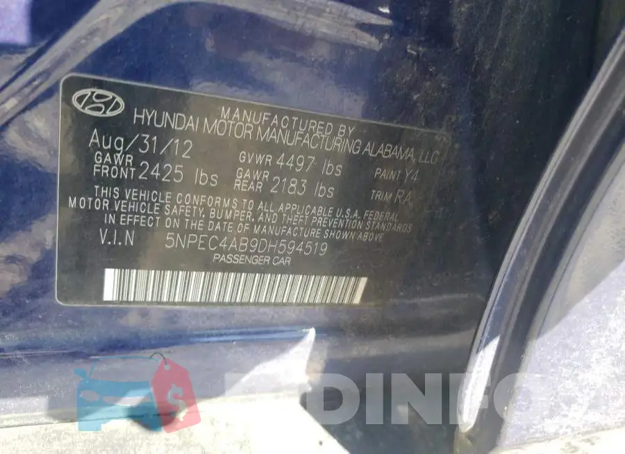 5NPEC4AB9DH594519 Photo# 12