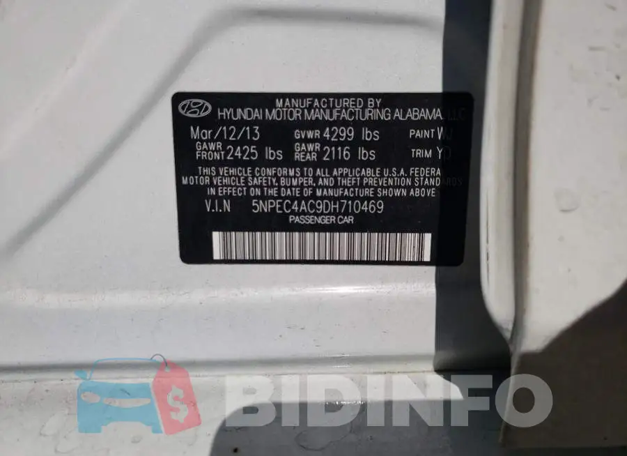 5NPEC4AC9DH710469 Photo# 10