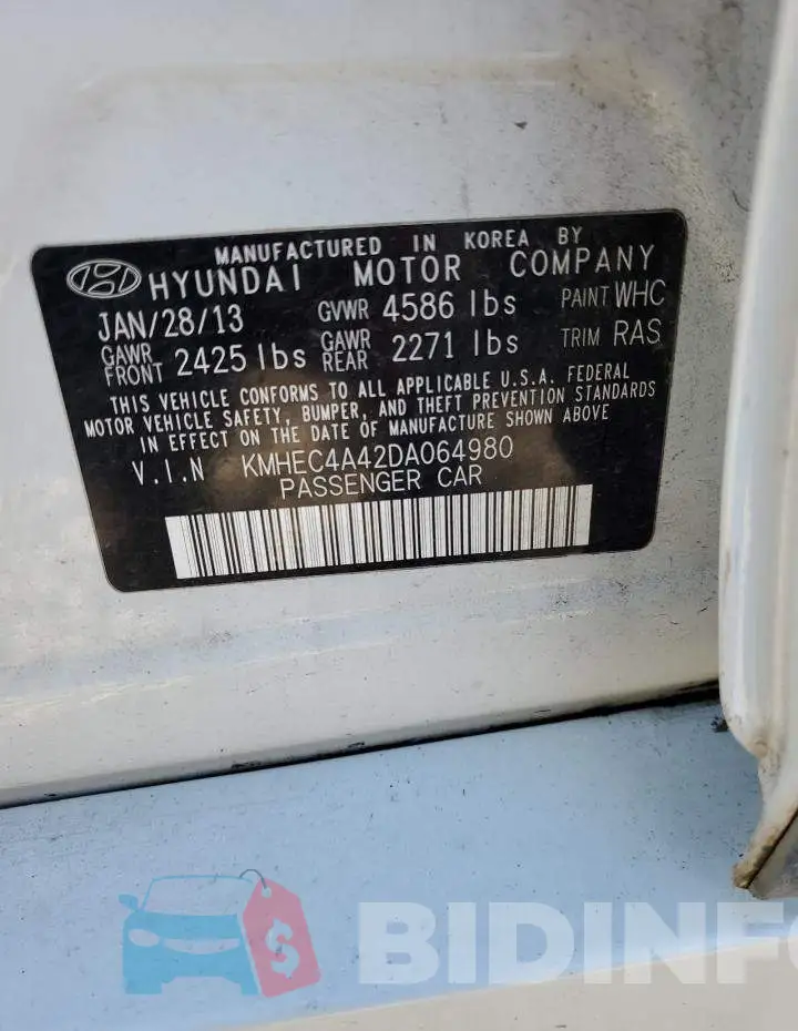 KMHEC4A42DA064980 Photo# 12