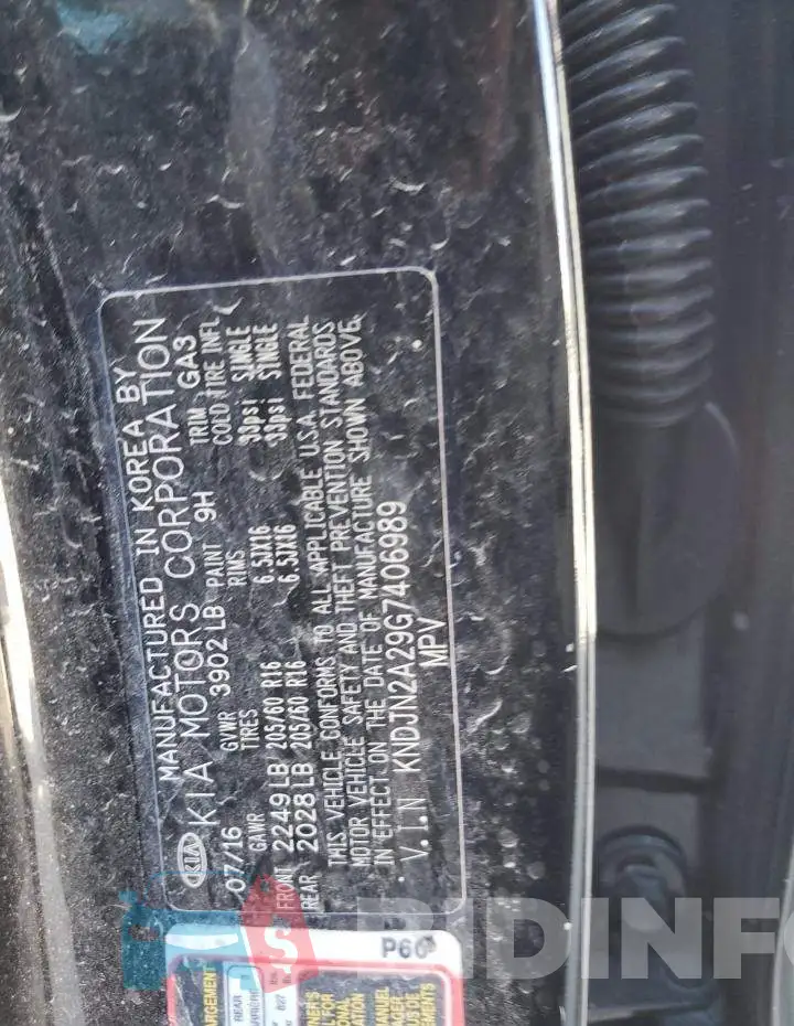 KNDJN2A29G7406989 Photo# 10
