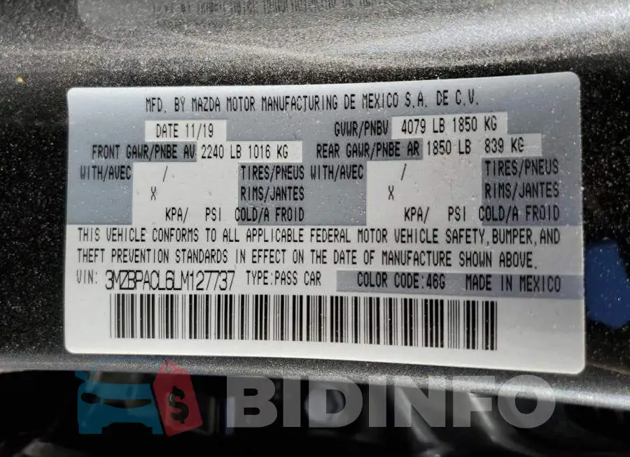 3MZBPACL6LM127737 Photo# 12