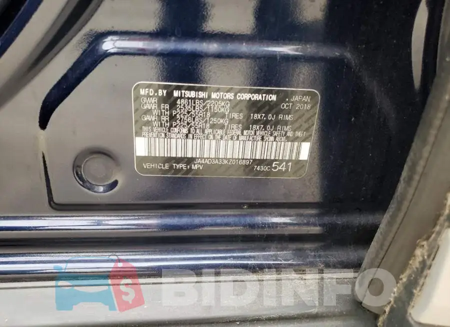 JA4AD3A33KZ016897 Photo# 10