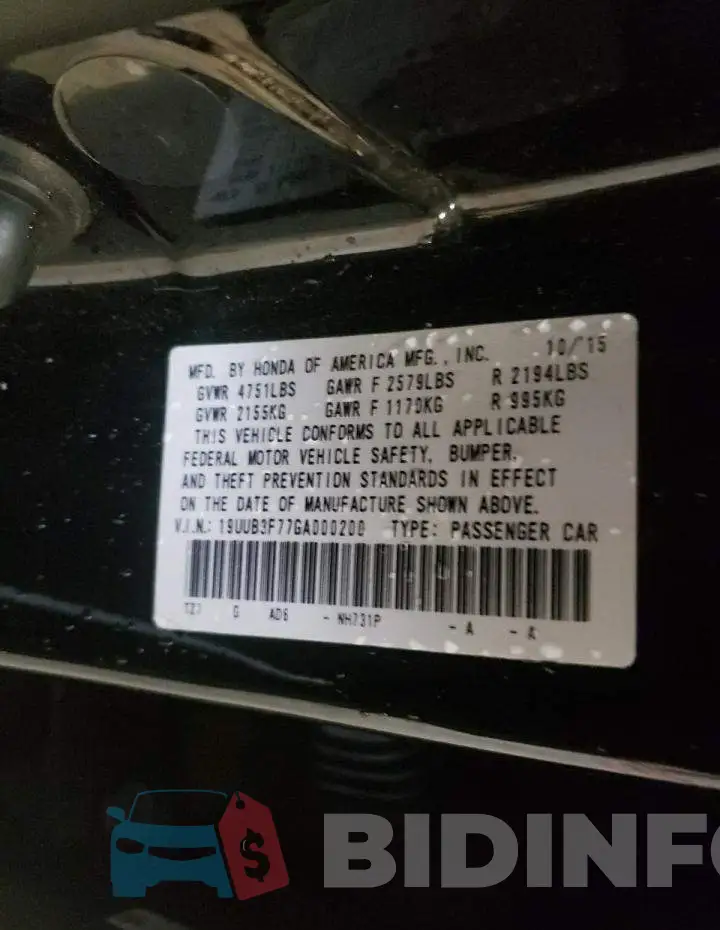 19UUB3F77GA000200 Photo# 12