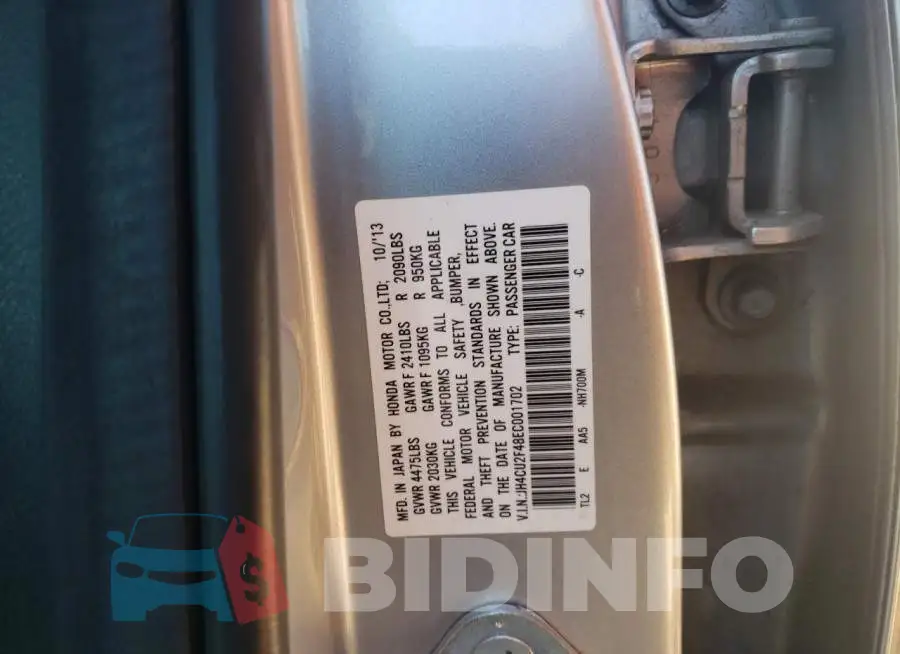 JH4CU2F48EC001702 Photo# 10