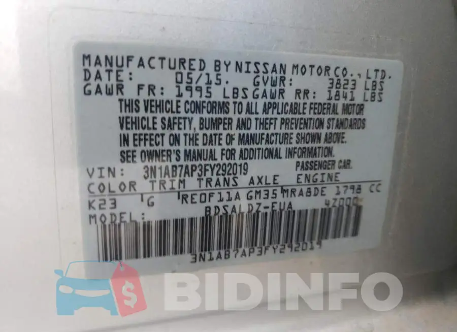 3N1AB7AP3FY292019 Photo# 12