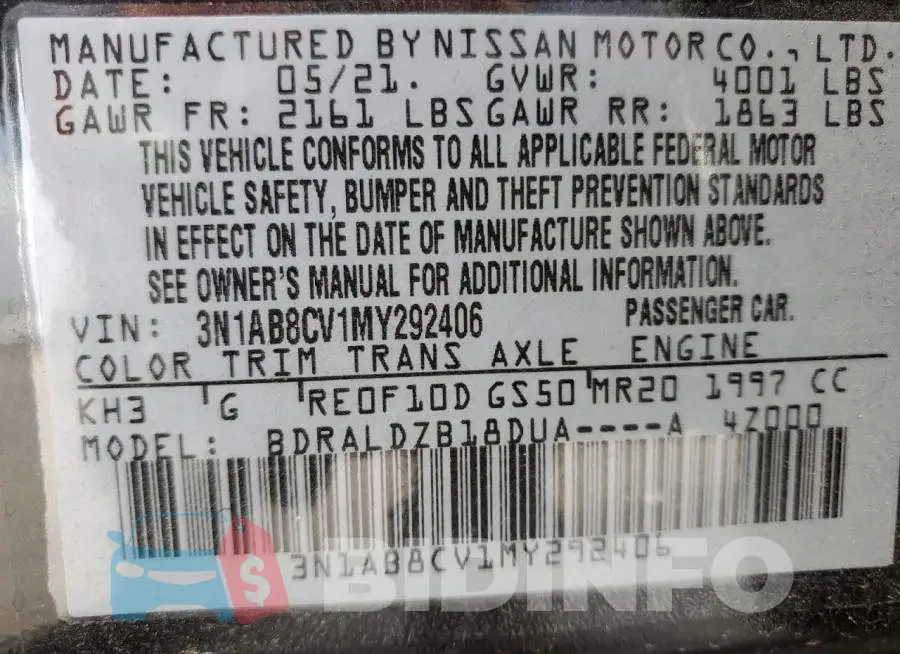 3N1AB8CV1MY292406 Photo# 12