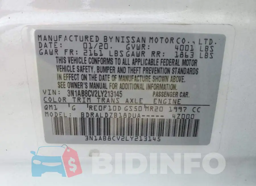 3N1AB8CV2LY213145 Photo# 10